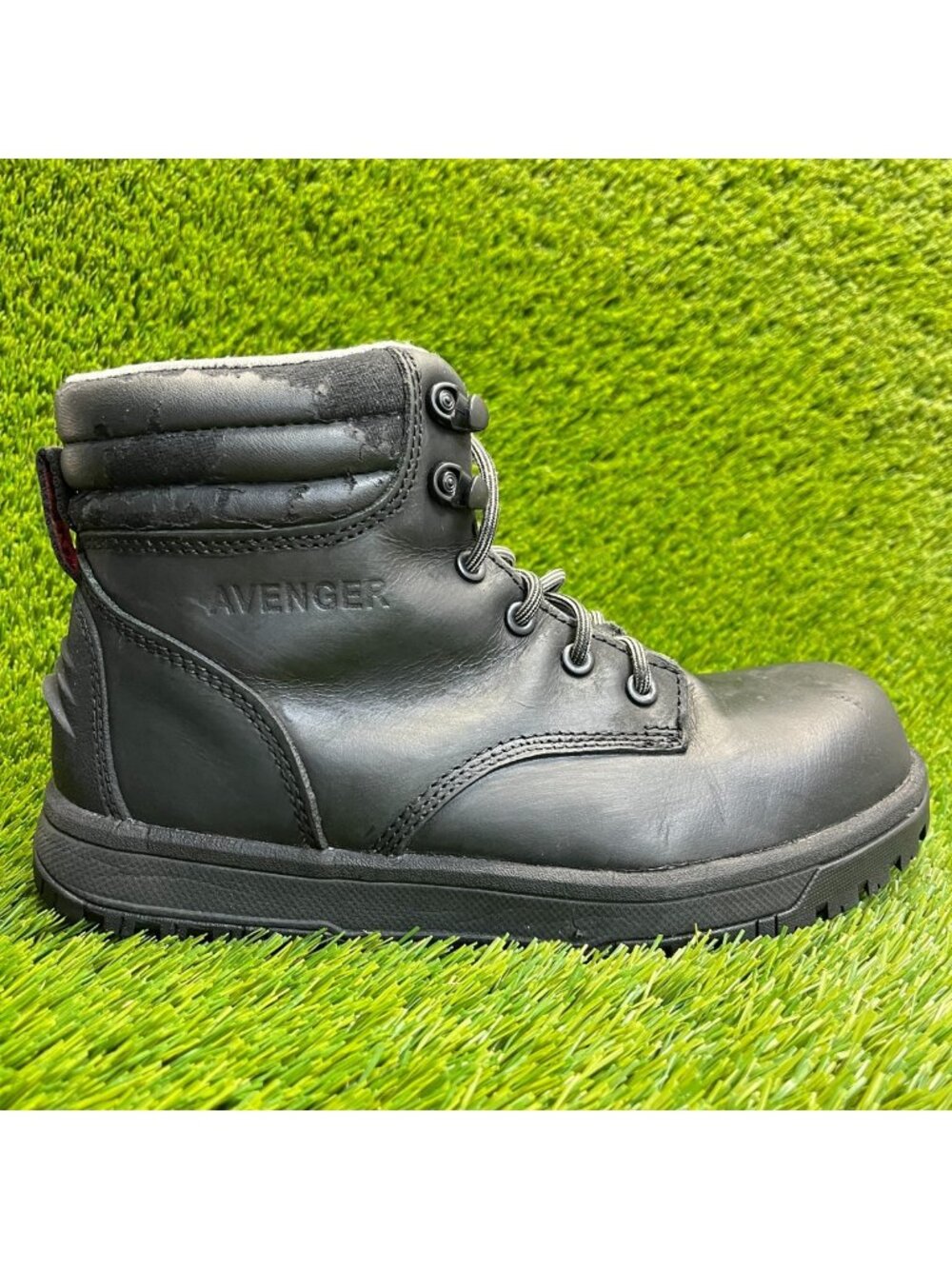 Avenger Reflex CN Womens Size 8.5 Black Leather‎ Lace Up Safety Working Boots